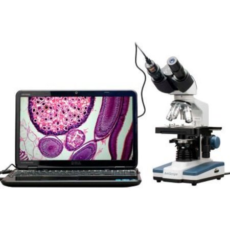 UNITED SCOPE LLC. AmScope B120C-E 40X-2500X LED Digital Binocular Compound Microscope with 3D Stage + USB Camera B120C-E